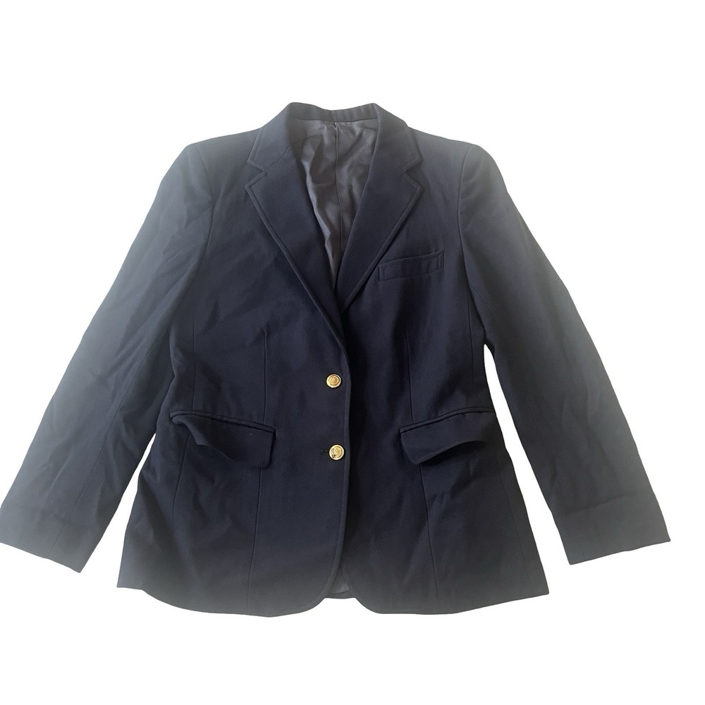 VTG The Talbots David Brooks Ltd Women's Size 10 Navy Blue Blazer Old Money
